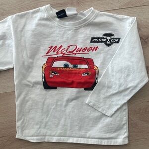 Lightning McQueen Piston Cup White Long Sleeve Tee
